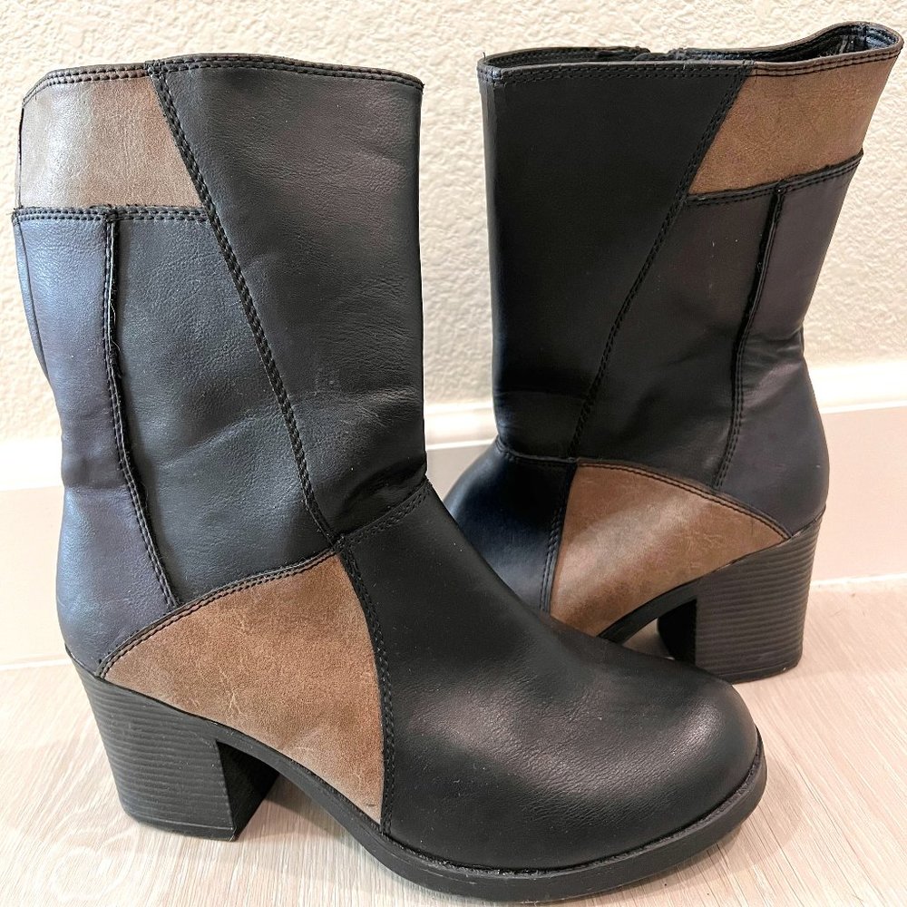 Metaphor Vintage y2k Chunky Platform Patchwork Boots Size 8